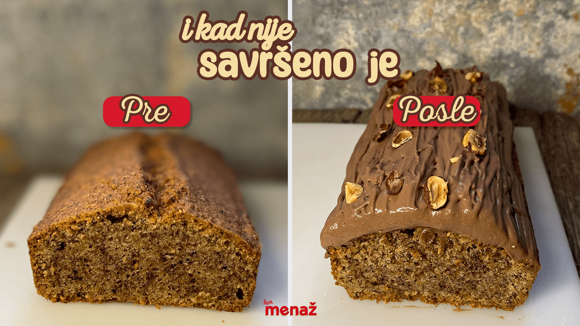 Finansijer od lešnika i smedjeg putera sa dekoracijom